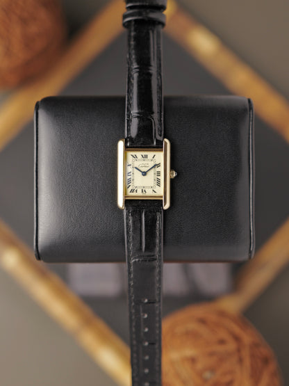 Cartier Must de Cartier Tank Vermeil “Lemon Roman” SM Ref. 366001 (circa 1970s)