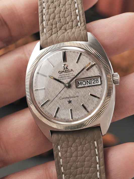 Omega Constellation C Steel Day-Date “Silver Linen” Ref. 168.029 (circa 1969)