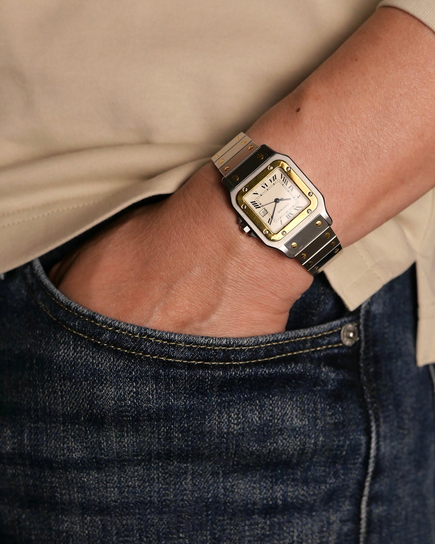 Cartier Santos Carrée Two Tone Ref. 2961 (circa 1990s)