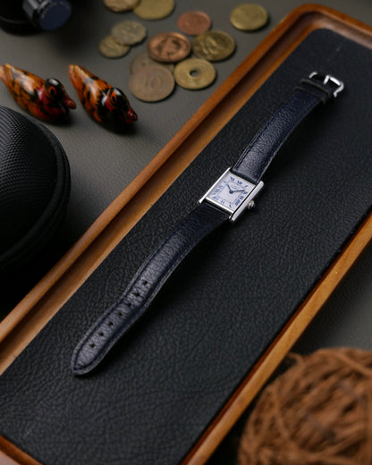 Cartier Tank Must 925 Silver “Blue Roman” SM Ref. 6057002 (circa 1993)