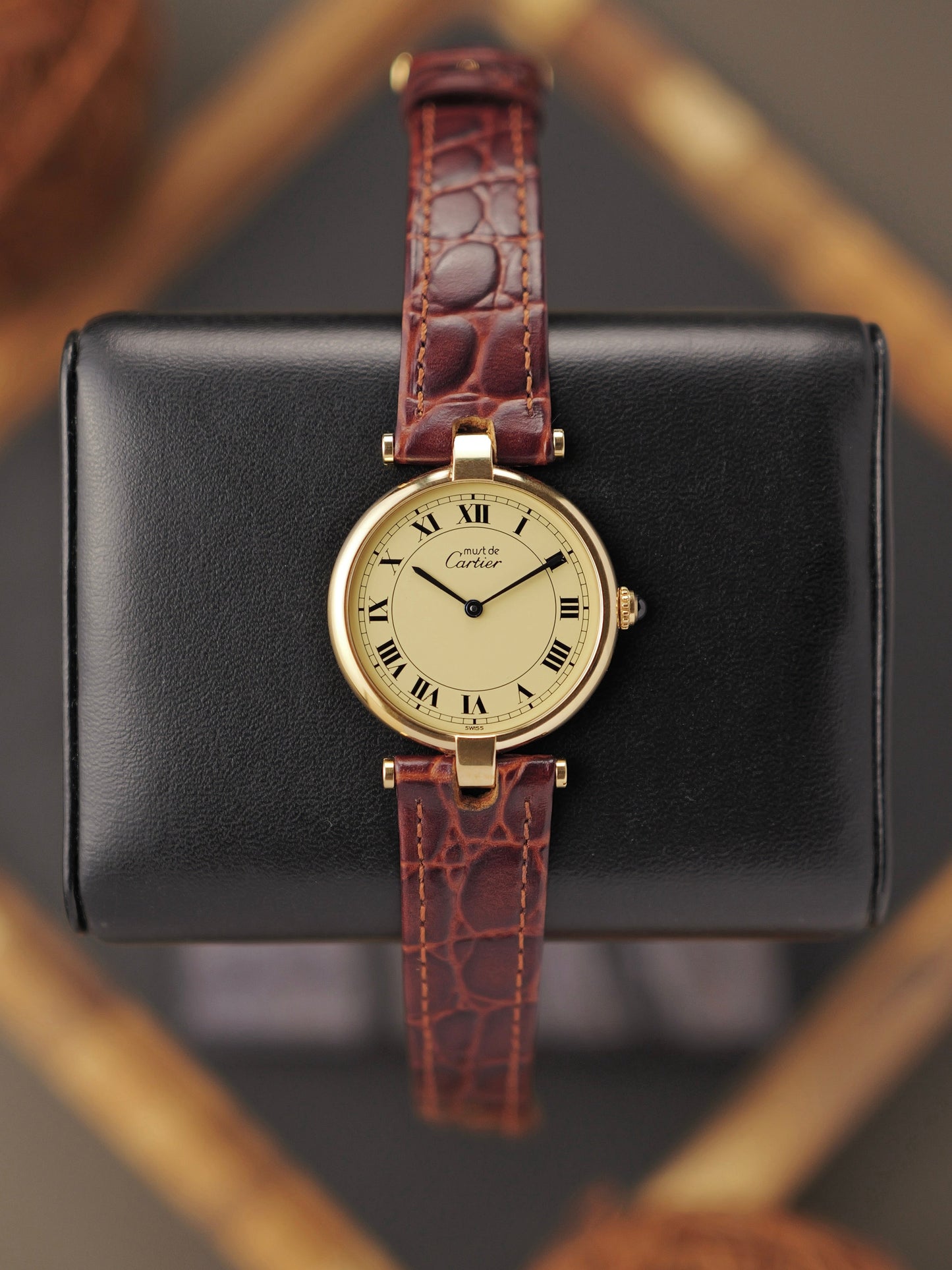 Cartier Vendôme Vermeil “Lemon Roman” Dial Box & Papers Ref. 590003 (circa 1999)
