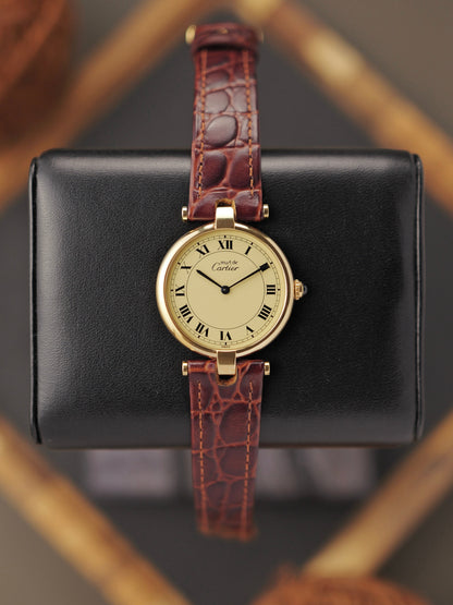 Cartier Vendôme Vermeil “Lemon Roman” Dial Box & Papers Ref. 590003 (circa 1999)