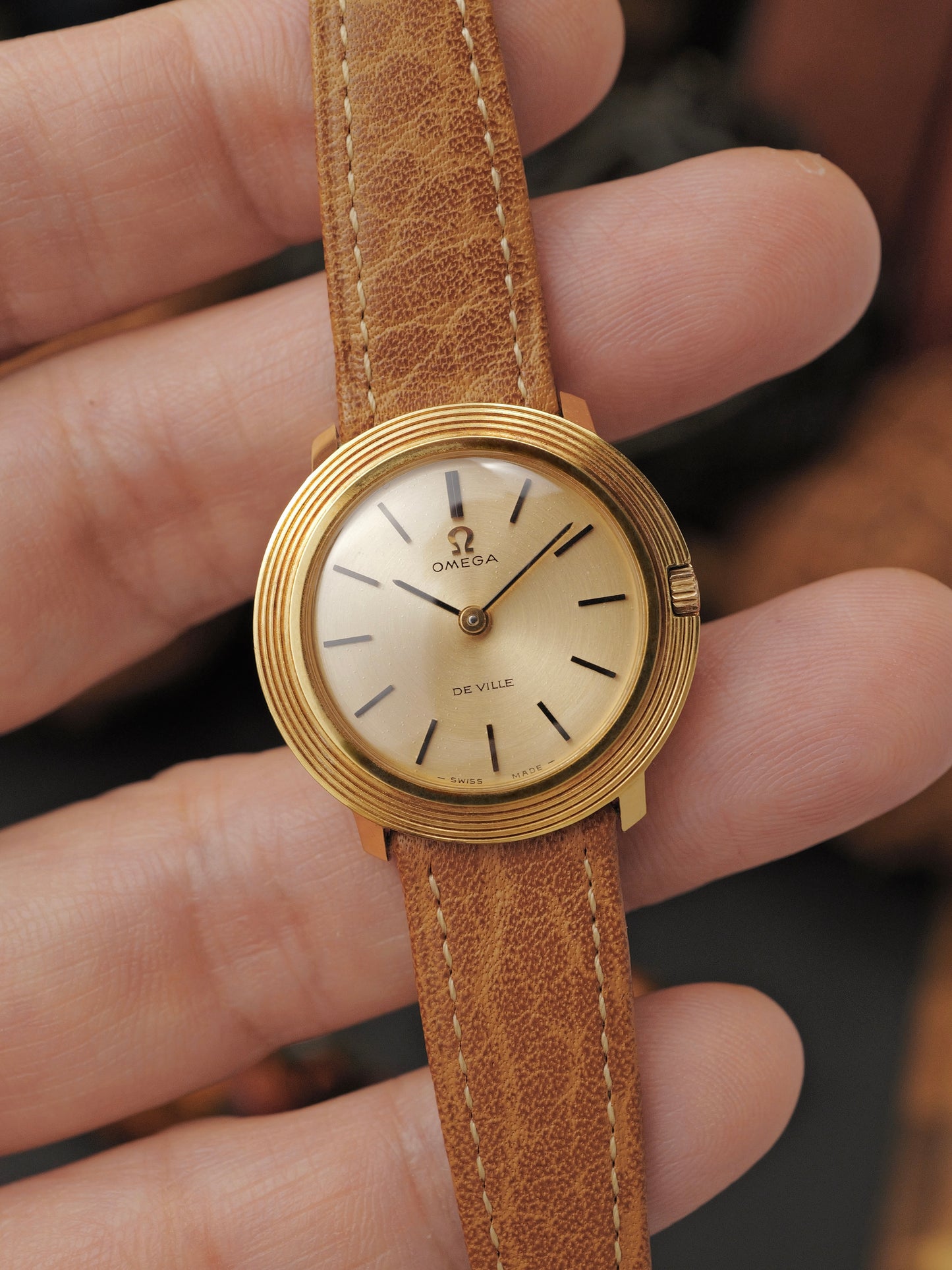 Omega De Ville Mini “Disco Volante” Gold Stepped Bezel Ref. 511.195 (circa 1968)
