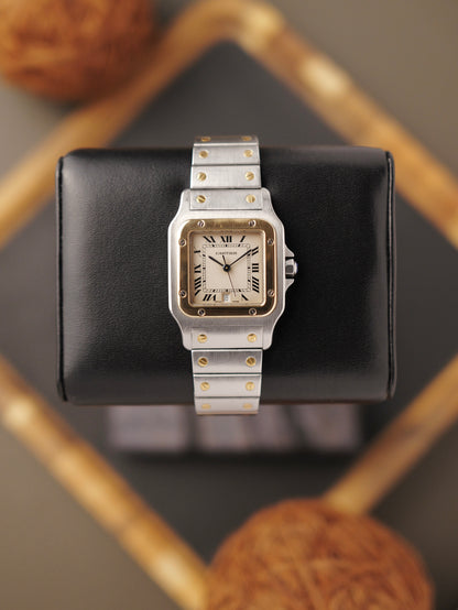 Cartier Santos Galbée Steel & 18K Gold w/ Box Ref. 187901 (circa early 80s)