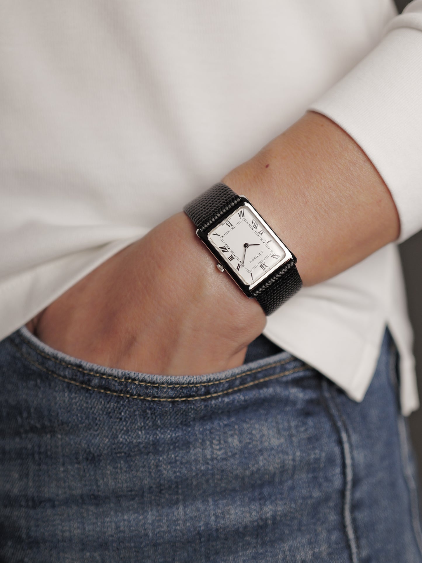 Longines "Tank" White Roman Dial Ref. 5038-1 (circa 1970s)