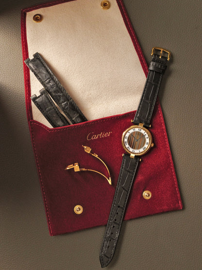 Cartier Vendôme Vermeil Trinity Dial LM Ref. 590003 (circa 1990s)