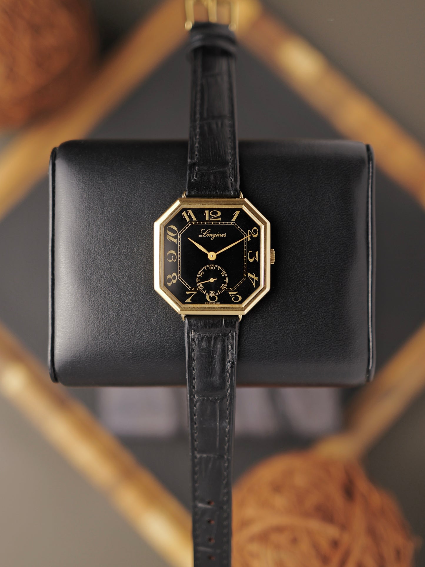 Longines Octagon Wire Lugs “Black Breguet” Ultra Rare FULL SET Ref. 5097 (circa 1970s)