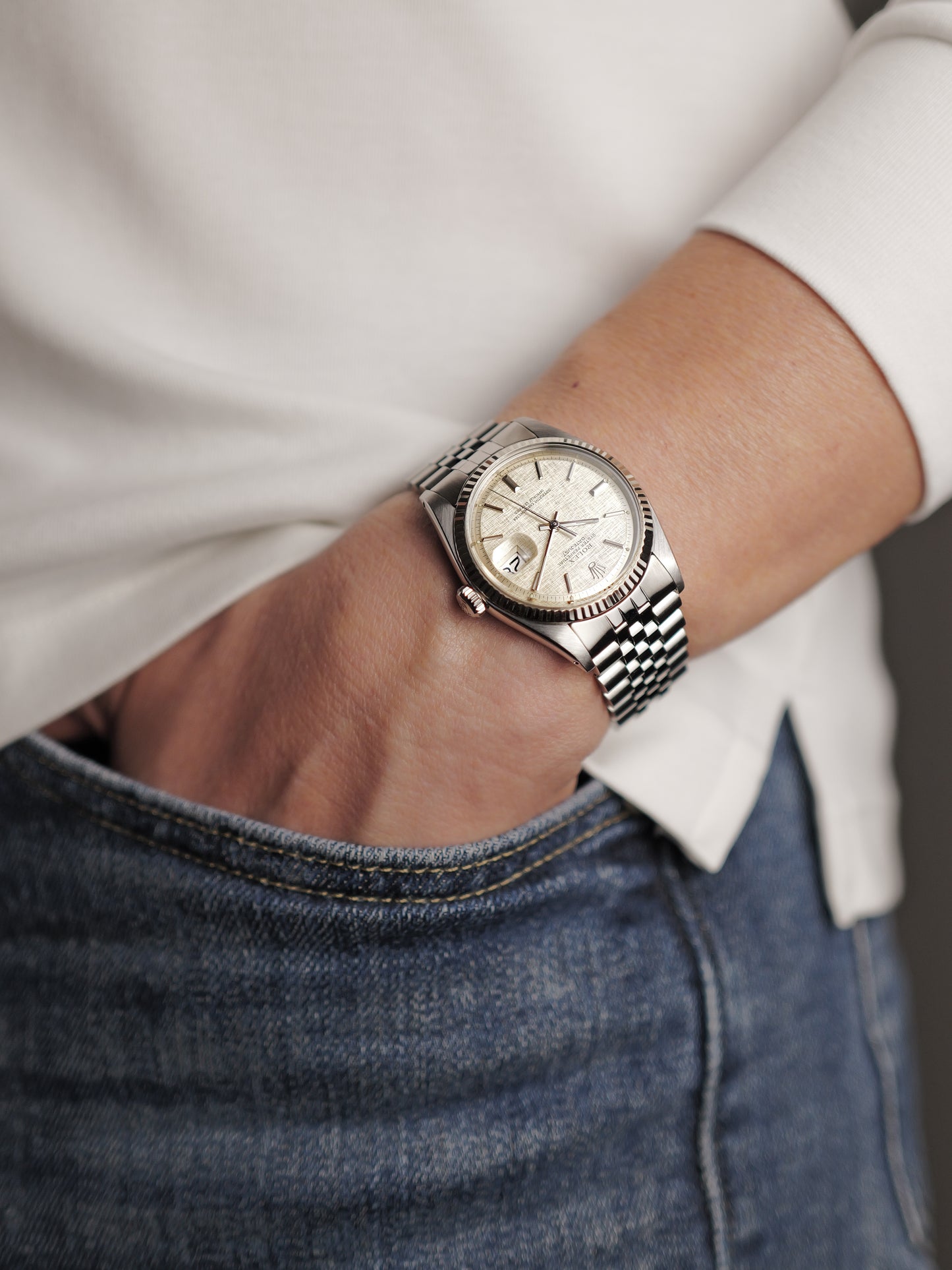 Rolex Datejust “Linen Dial” Ref. 1601 (circa 1976)