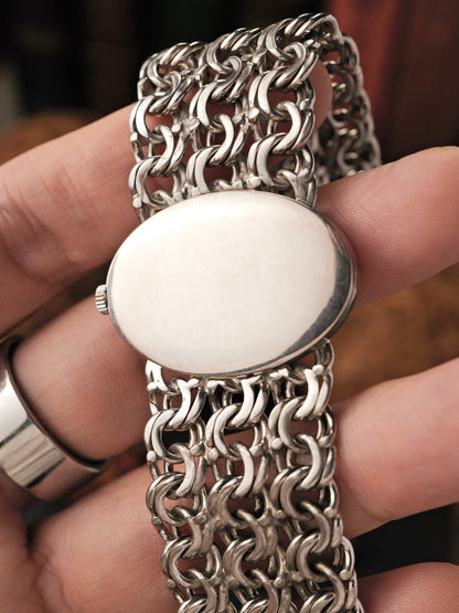 Omega De Ville Jeux D’Argent “Grima” Sterling Silver Watch & Bracelet Ref. RS711.1903 (circa 1972)