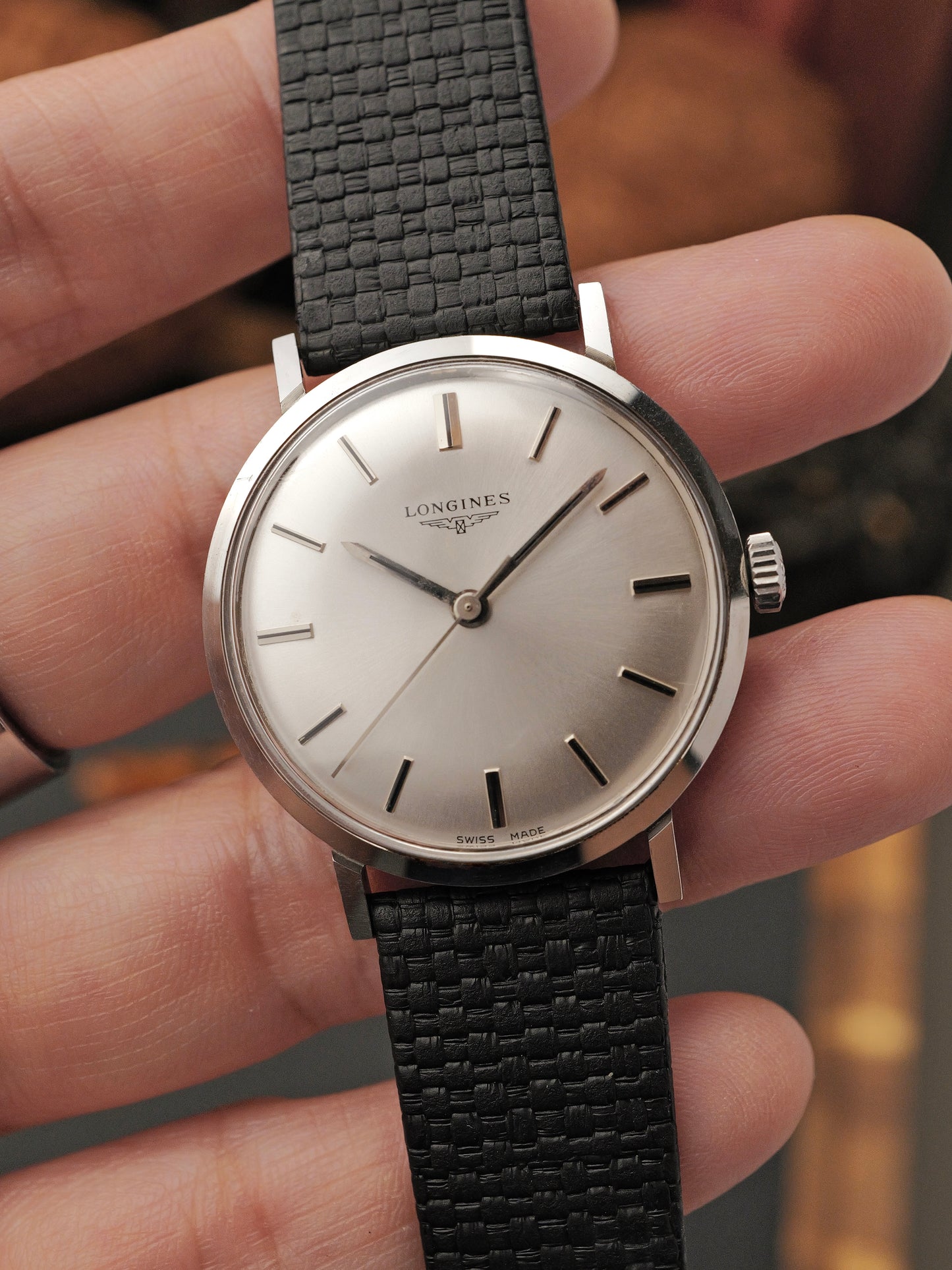 Longines “Calatrava” Domed Silver Sunburst Dial Ref. 7841 (circa 1960s)