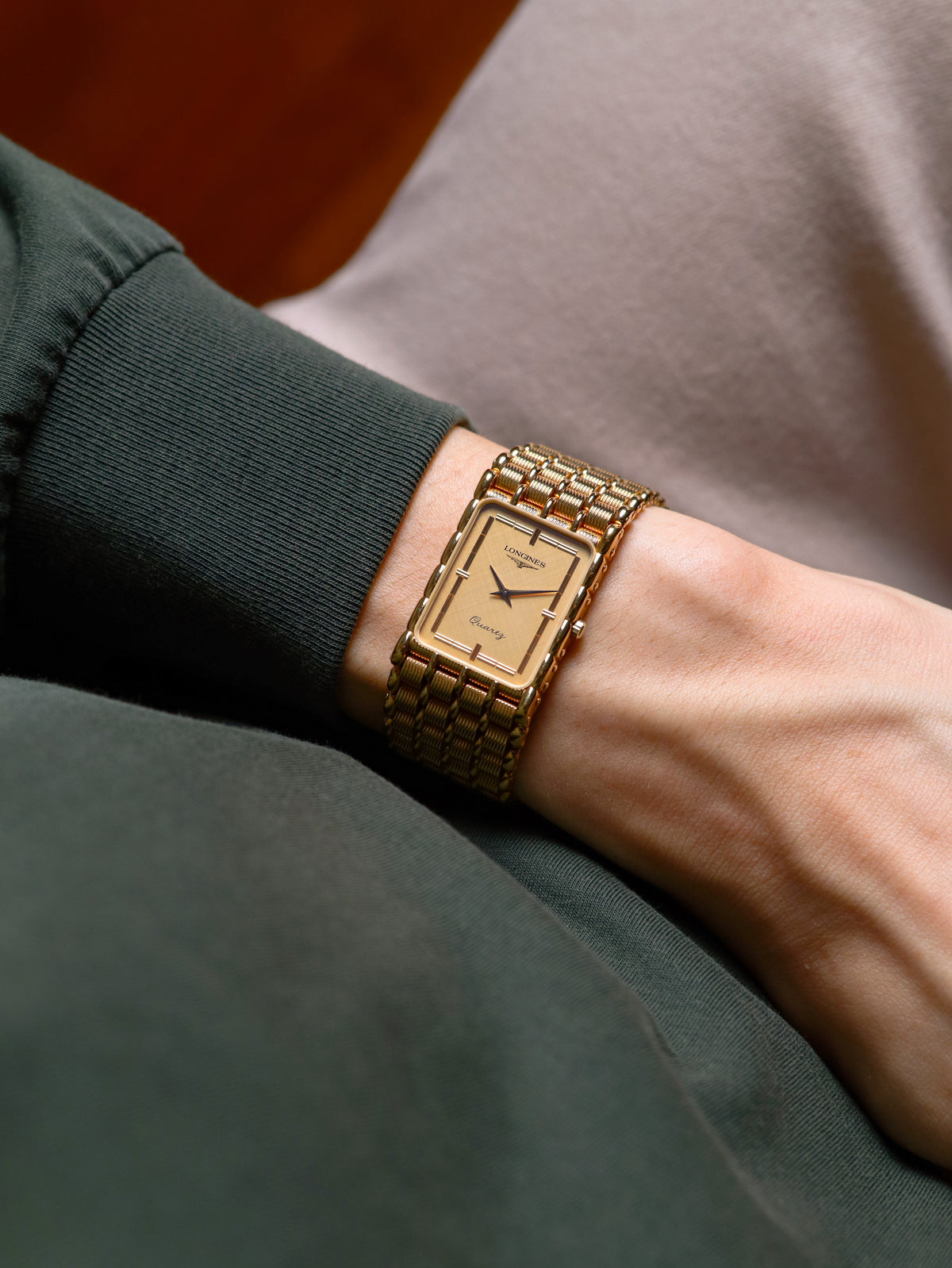 Longines Art Deco Tank Ref. MZ5712 'Champagne Dial' (Circa 1980s)