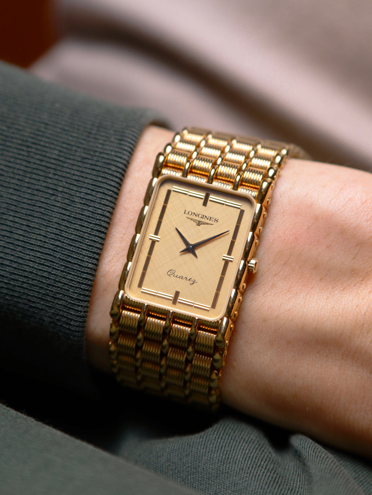 Longines Art Deco Tank Ref. MZ5712 'Champagne Dial' (Circa 1980s)