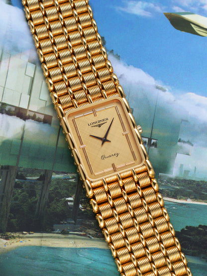 Longines Art Deco Tank Ref. MZ5712 'Champagne Dial' (Circa 1980s)