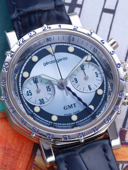 Gérald Genta GMT Chronograph Platinum Ref. G.3503.7 'Mother of Pearl' (Circa 1980-90s)