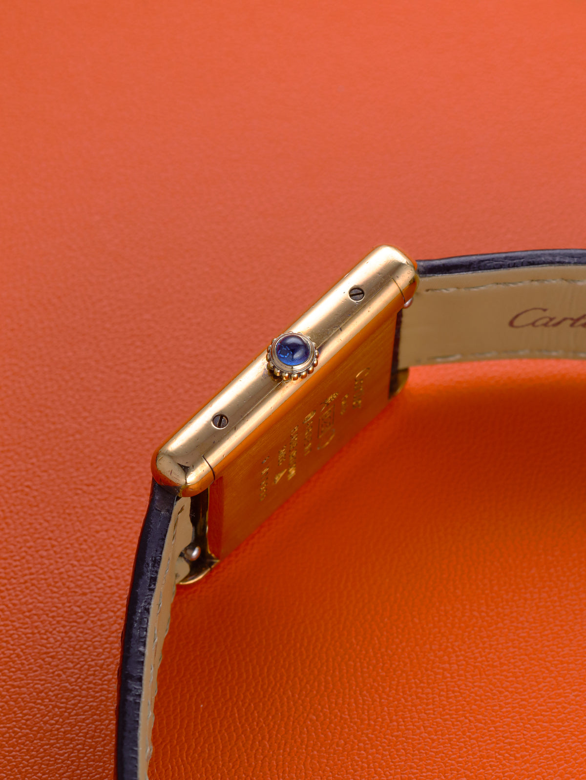 Cartier Must De Cartier Tank Vermeil LM Ref. 590005 Black Dial (Circa 1990s)