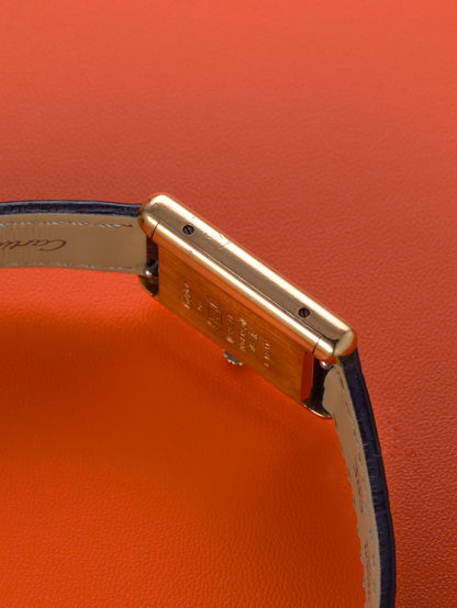 Cartier Must De Cartier Tank Vermeil LM Ref. 590005 Black Dial (Circa 1990s)