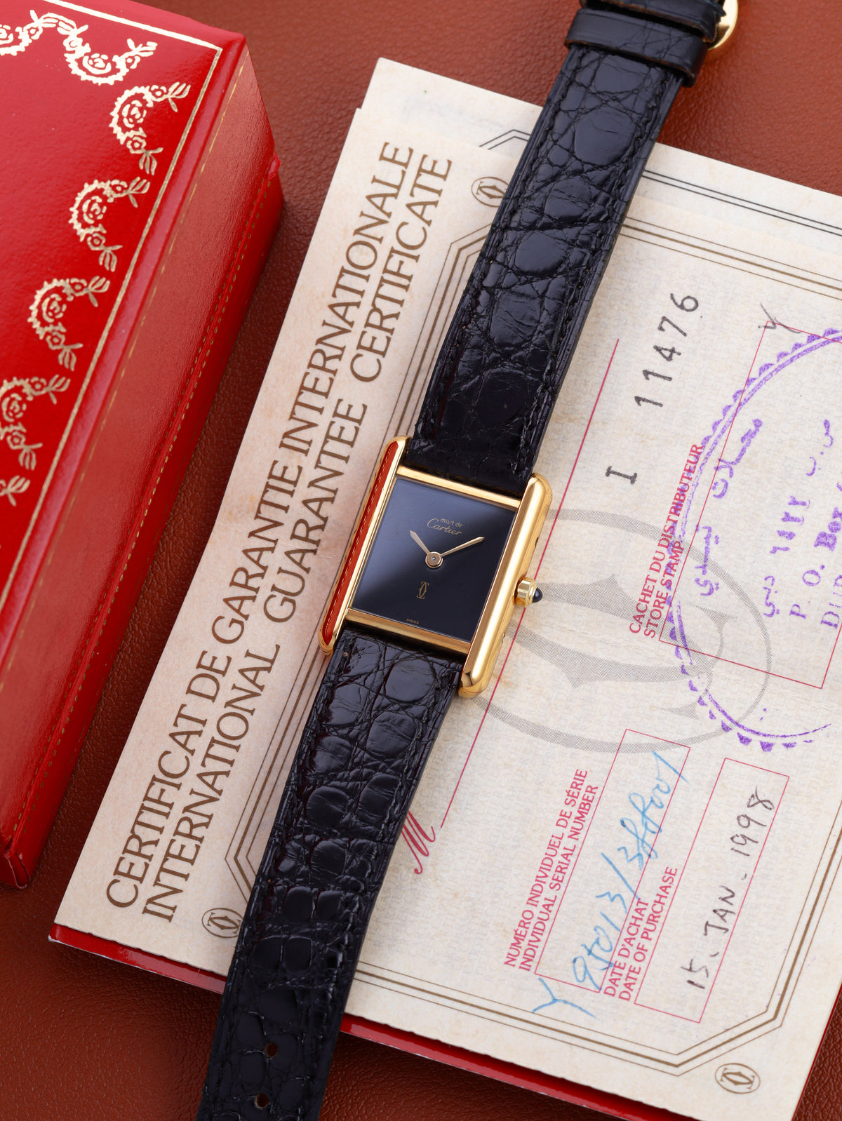Cartier Must De Cartier Tank Vermeil SM Ref. 366001 (Circa 1990s)