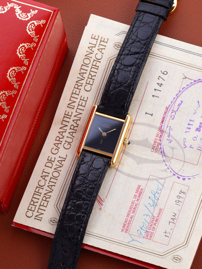 Cartier Must De Cartier Tank Vermeil SM Ref. 366001 (Circa 1990s)