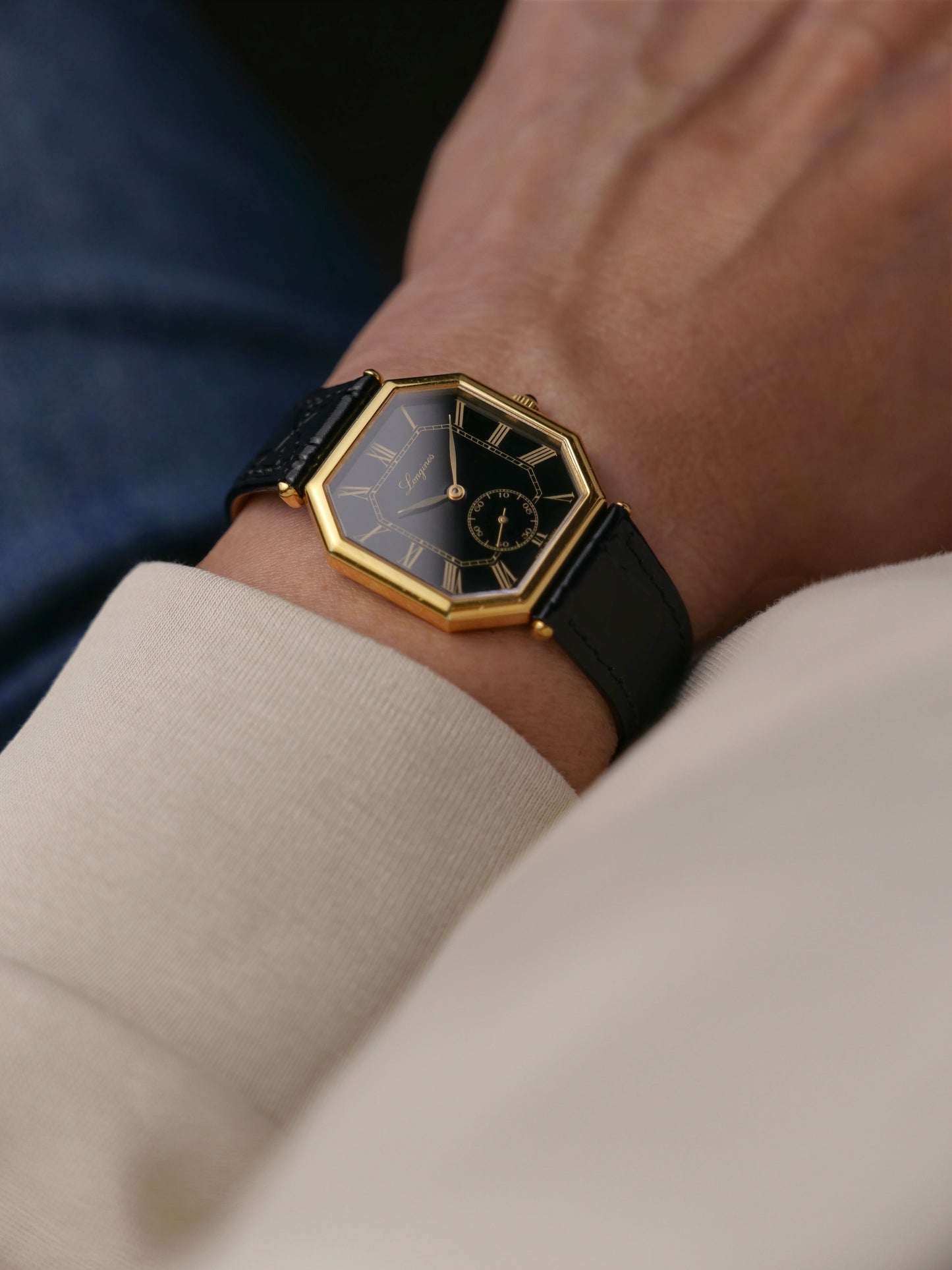 Longines “Octagon” Black Gilt Ref. 3209 (circa 1969)