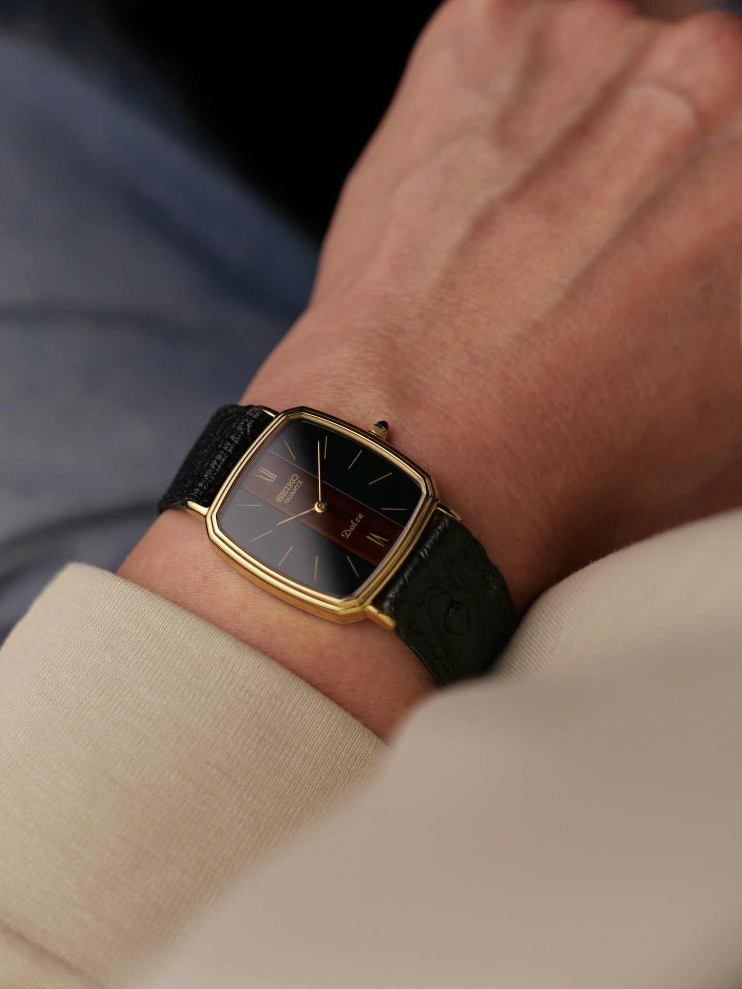 Seiko Dolce “Sardonyx Dial” Ref. 6020-5430. (circa 1981)