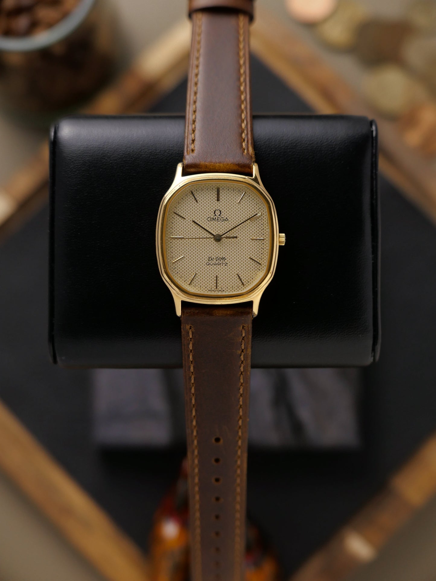 Omega De Ville “Honeycomb Ellipse” Travel Watch Ref. 195.0013 (circa 1980s)