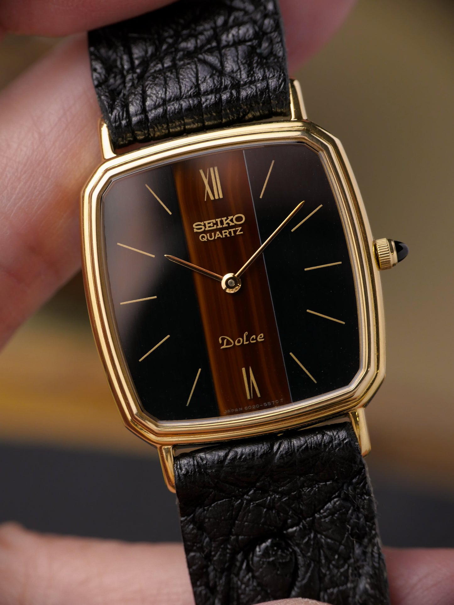Seiko Dolce “Sardonyx Dial” Ref. 6020-5430. (circa 1981)